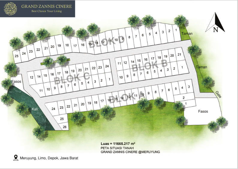 siteplan grand zannis cinere